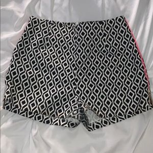 Black & White Print Shorts